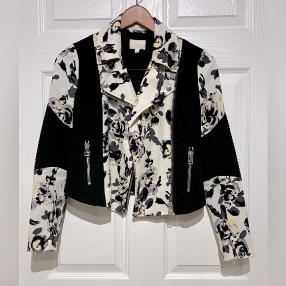 Wilfred. Aritzia Montesson Motor biker Floral Jacket / size 0 - Picture 1 of 14